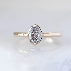 1.01ct Around The World Oval Salt and Pepper Diamond Ring