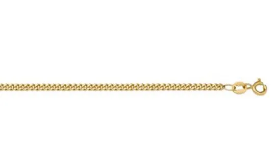 10K Yellow Gold 18"  Fine Curb Chain