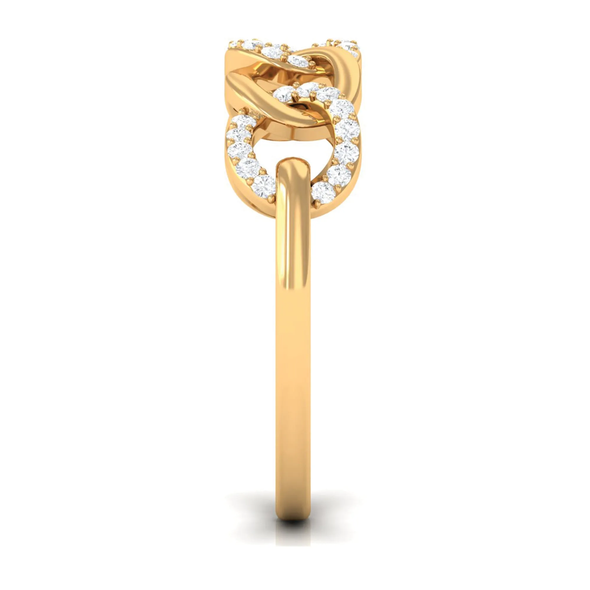 1/4 CT Interlock Diamond Contemporary Band Ring