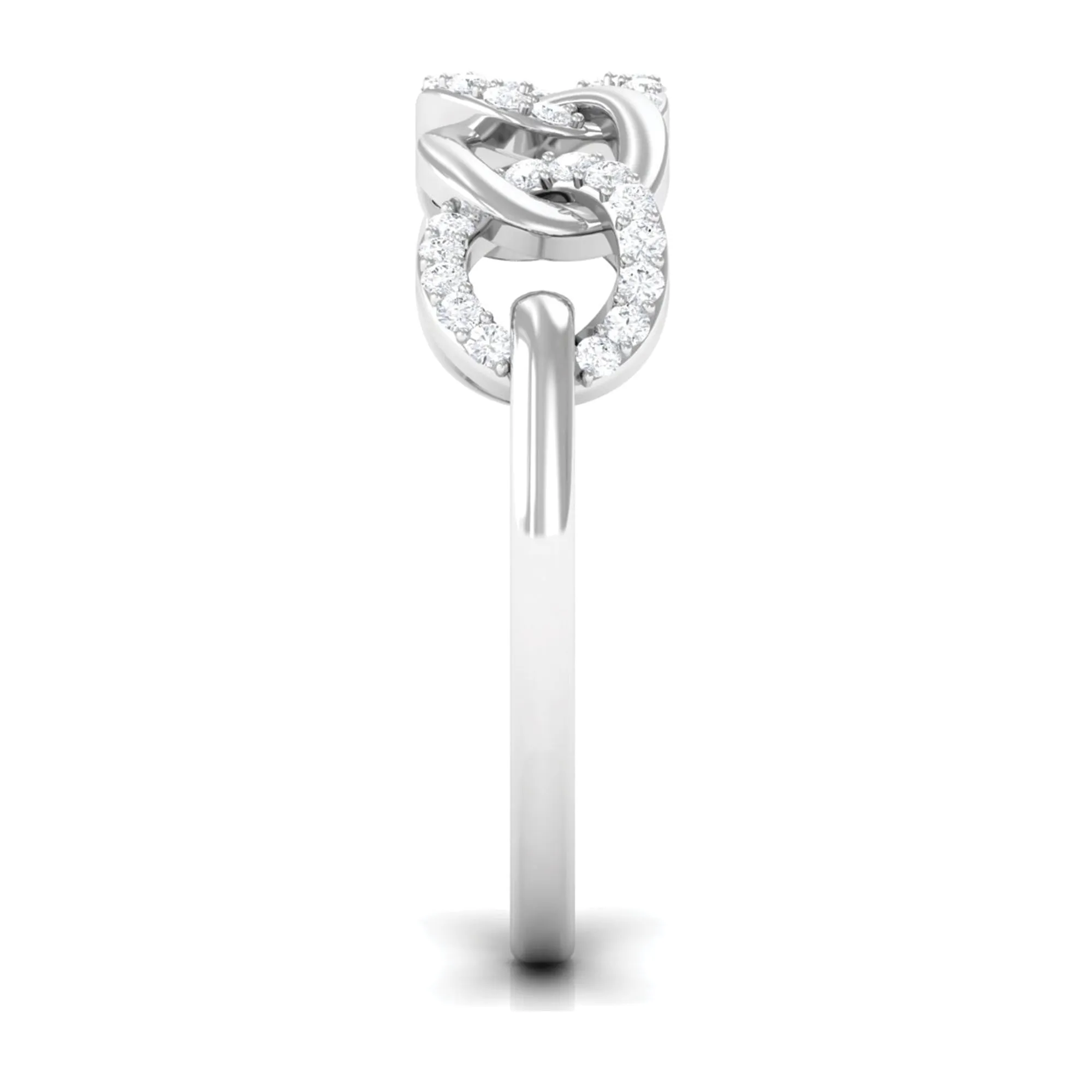 1/4 CT Interlock Diamond Contemporary Band Ring