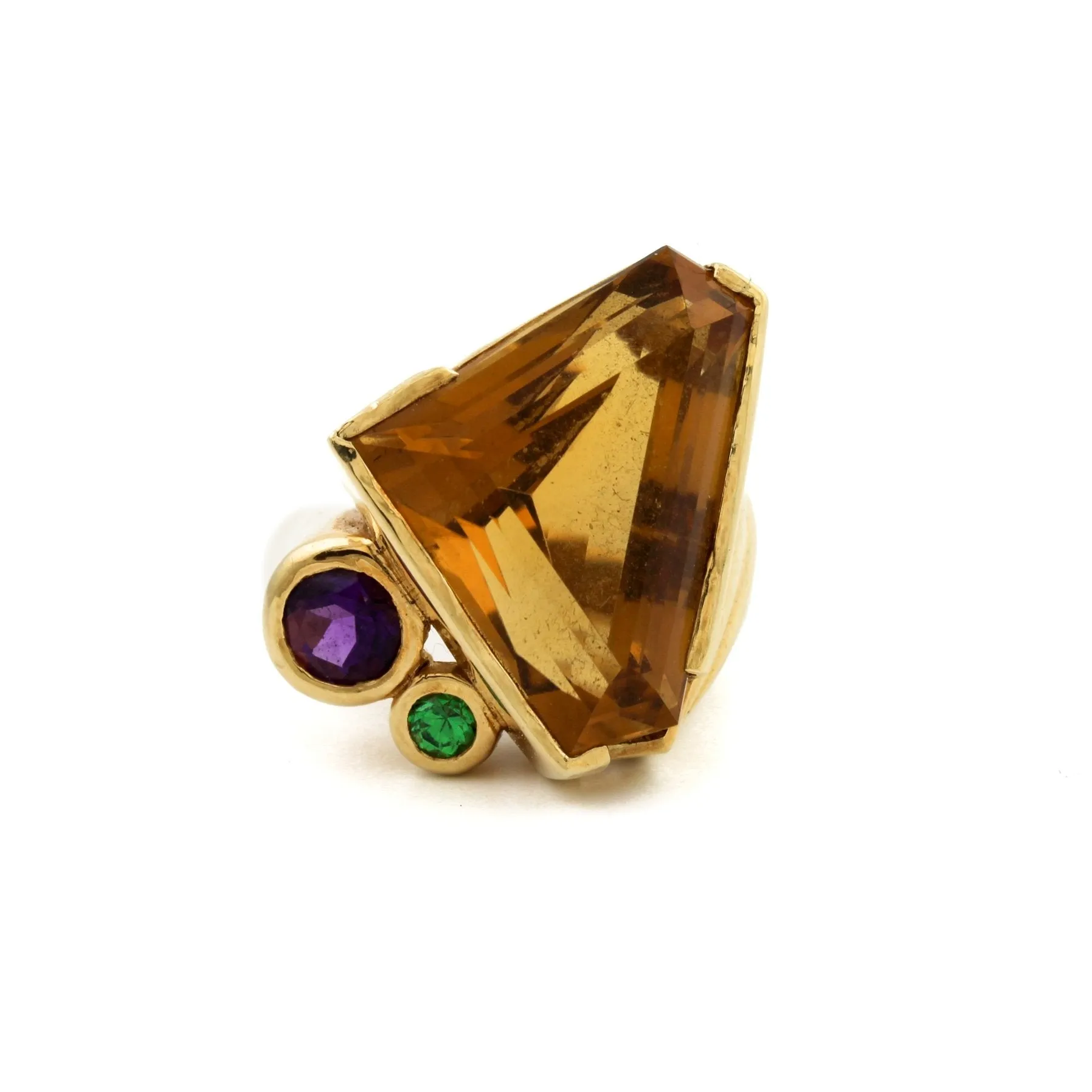 14K Avant-Garde Vintage Citrine Ring