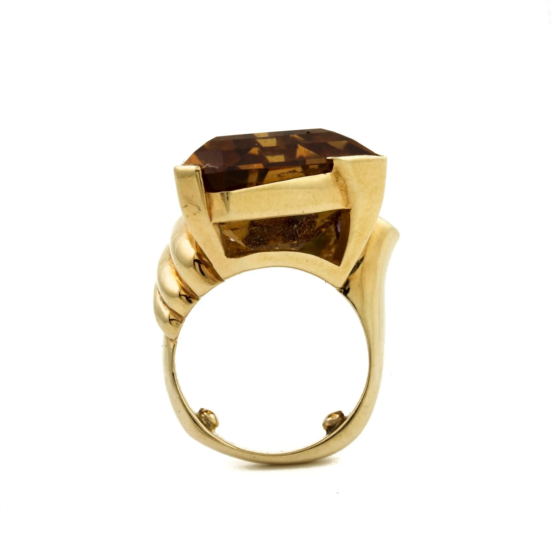 14K Avant-Garde Vintage Citrine Ring