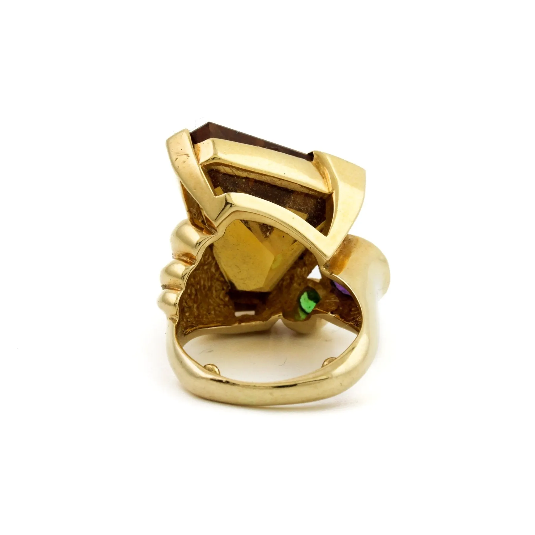 14K Avant-Garde Vintage Citrine Ring
