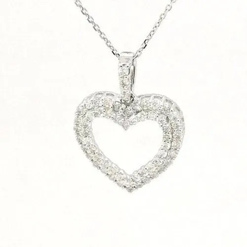 18ct Gold .63ct Diamond Heart Necklace