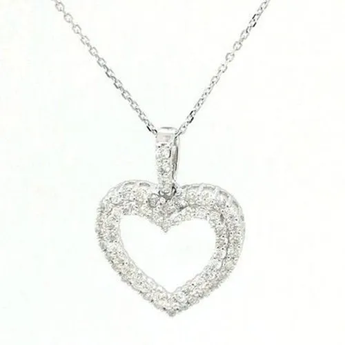 18ct Gold .63ct Diamond Heart Necklace