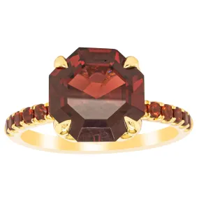 18ct Yellow Gold 4.40ct Garnet Octavus Ring