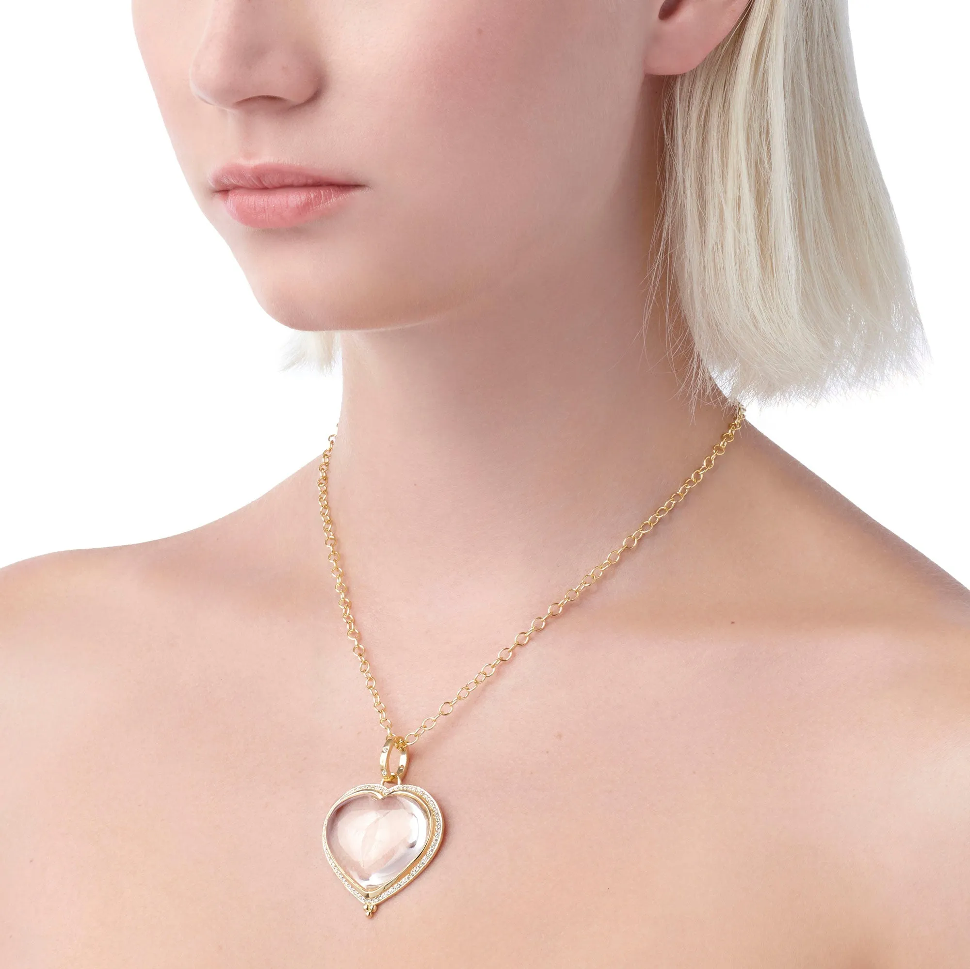 18K Pavé Heart Pendant