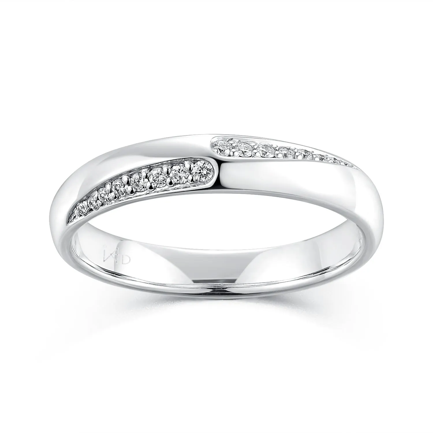 18K White Gold Diamond Ladies Ring