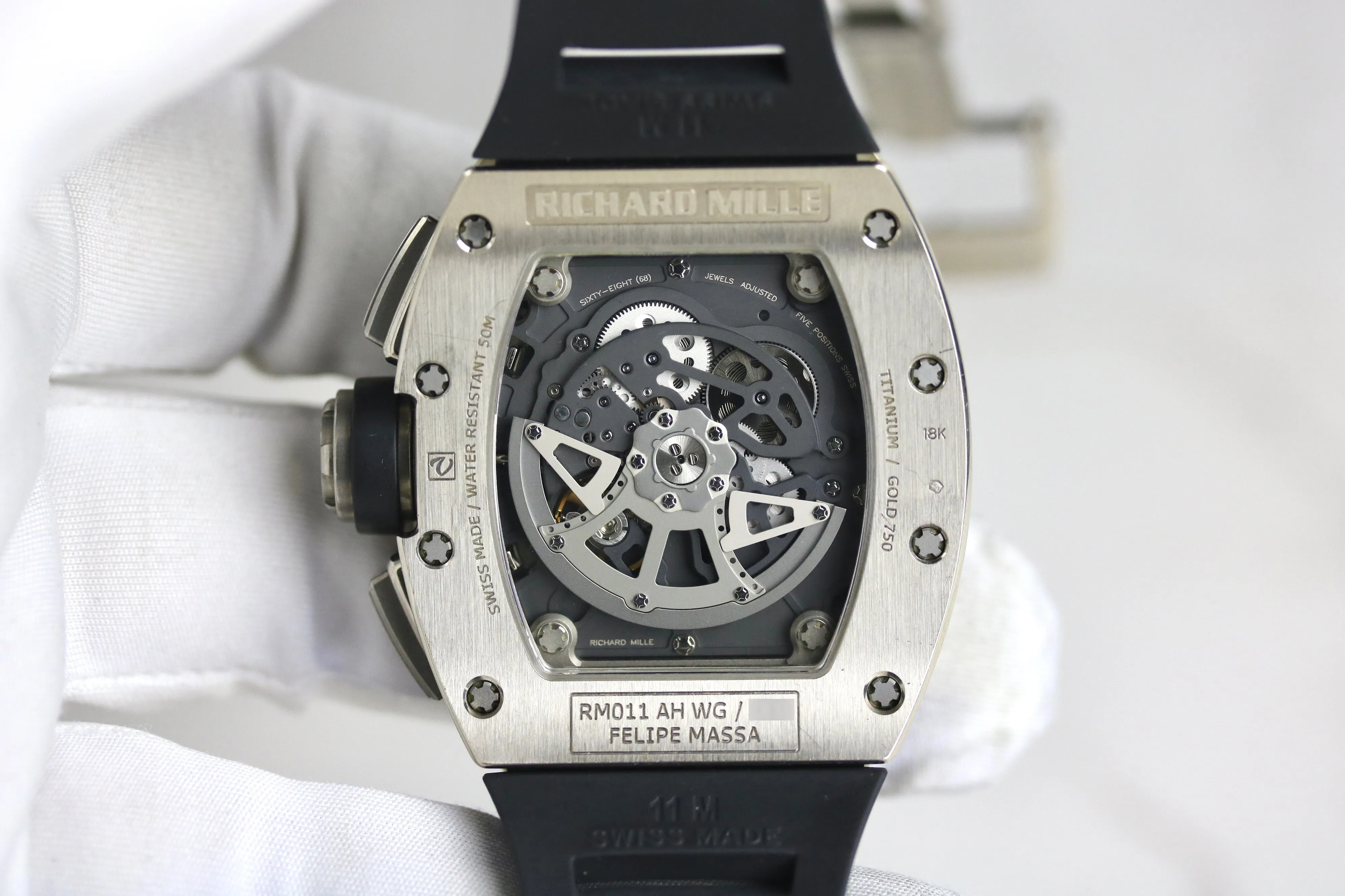 2009 Richard Mille Rm 011 Felipe Massa White Gold/ Titanium with Box & Papers
