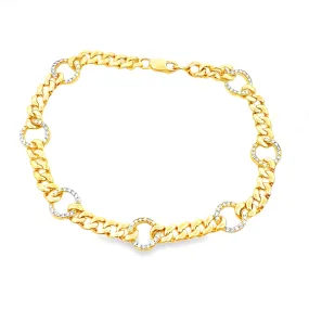 .50ct 14k Yellow Gold Diamond Bracelet