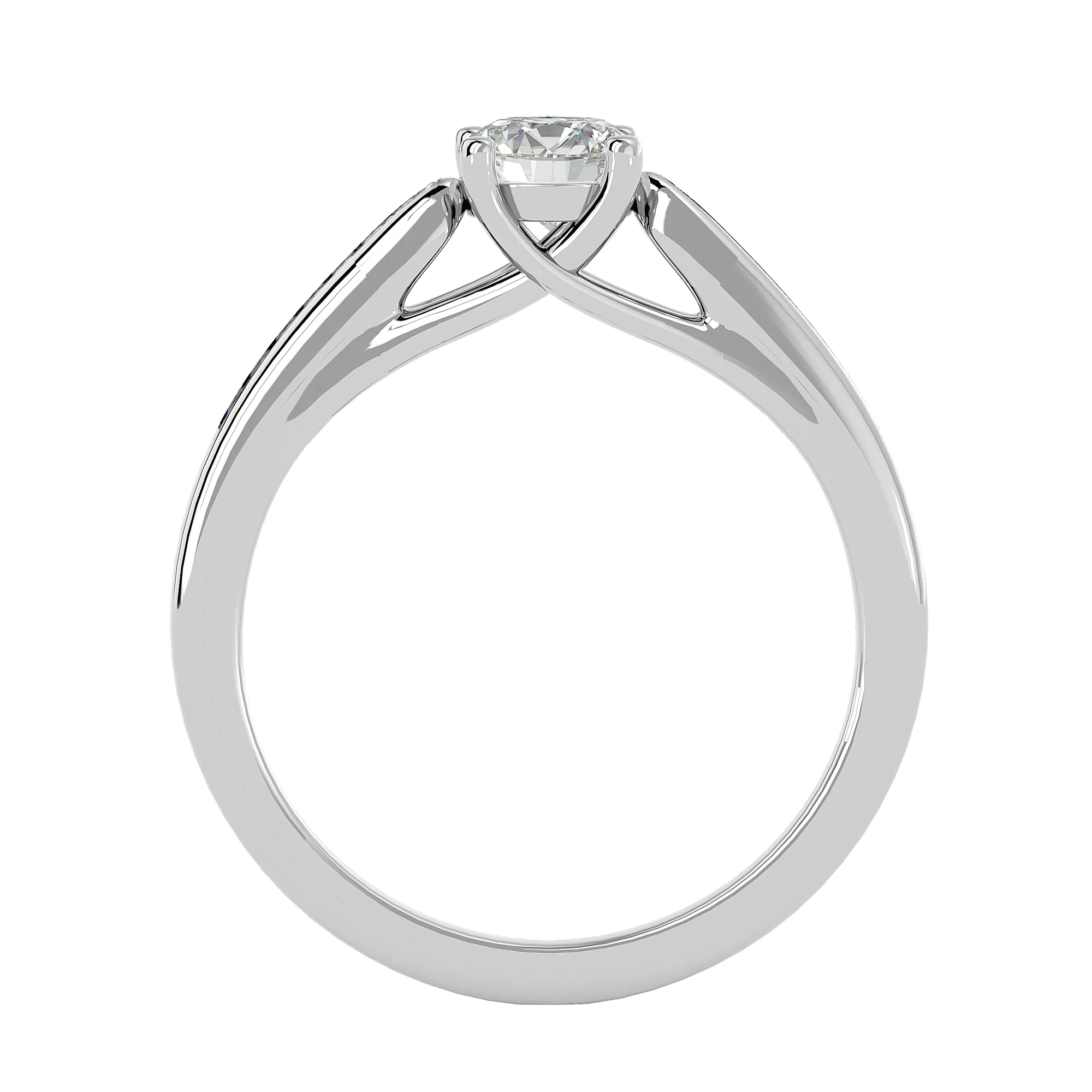 5/8 ctw Round Lab Grown Diamond Side Stone Engagement Ring