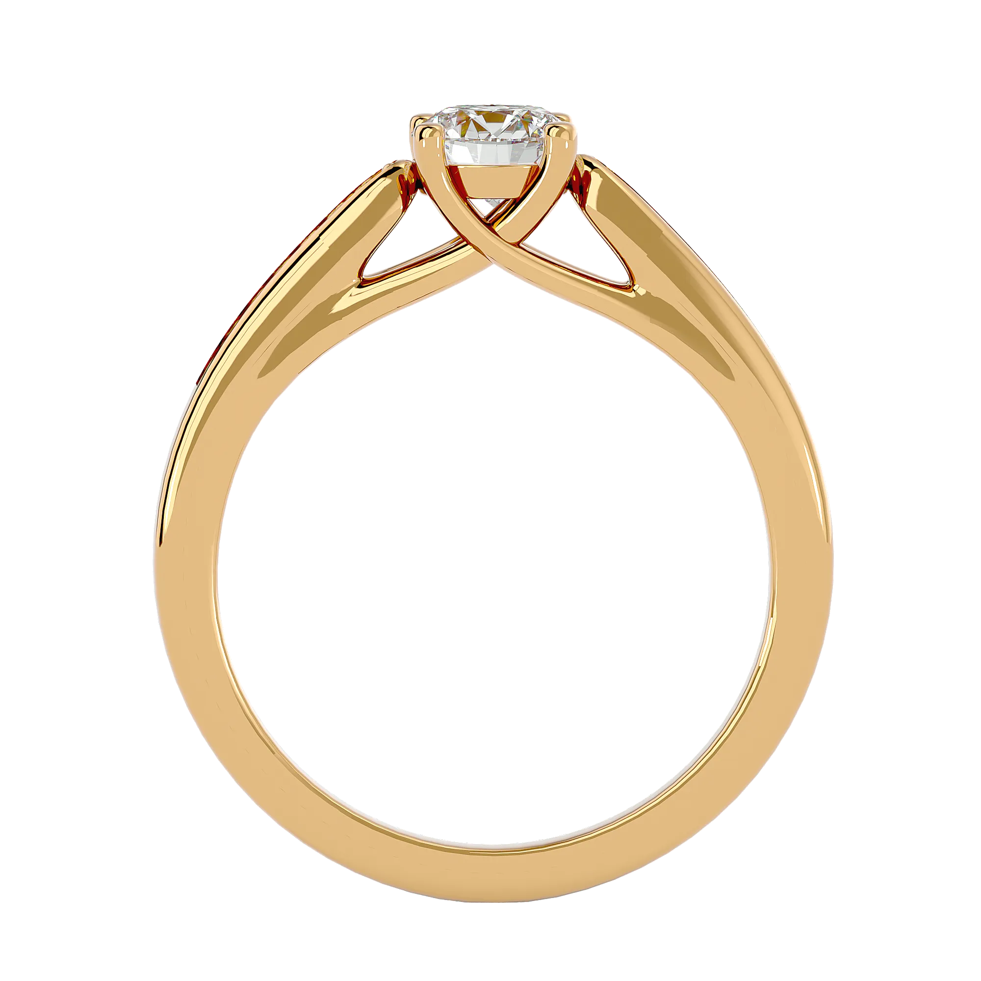 5/8 ctw Round Lab Grown Diamond Side Stone Engagement Ring