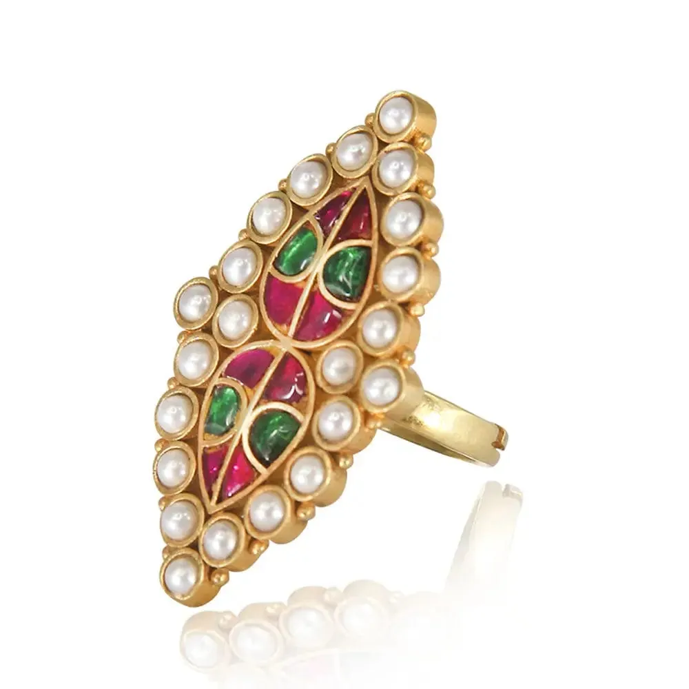 92.5 Silver Jadau Ring