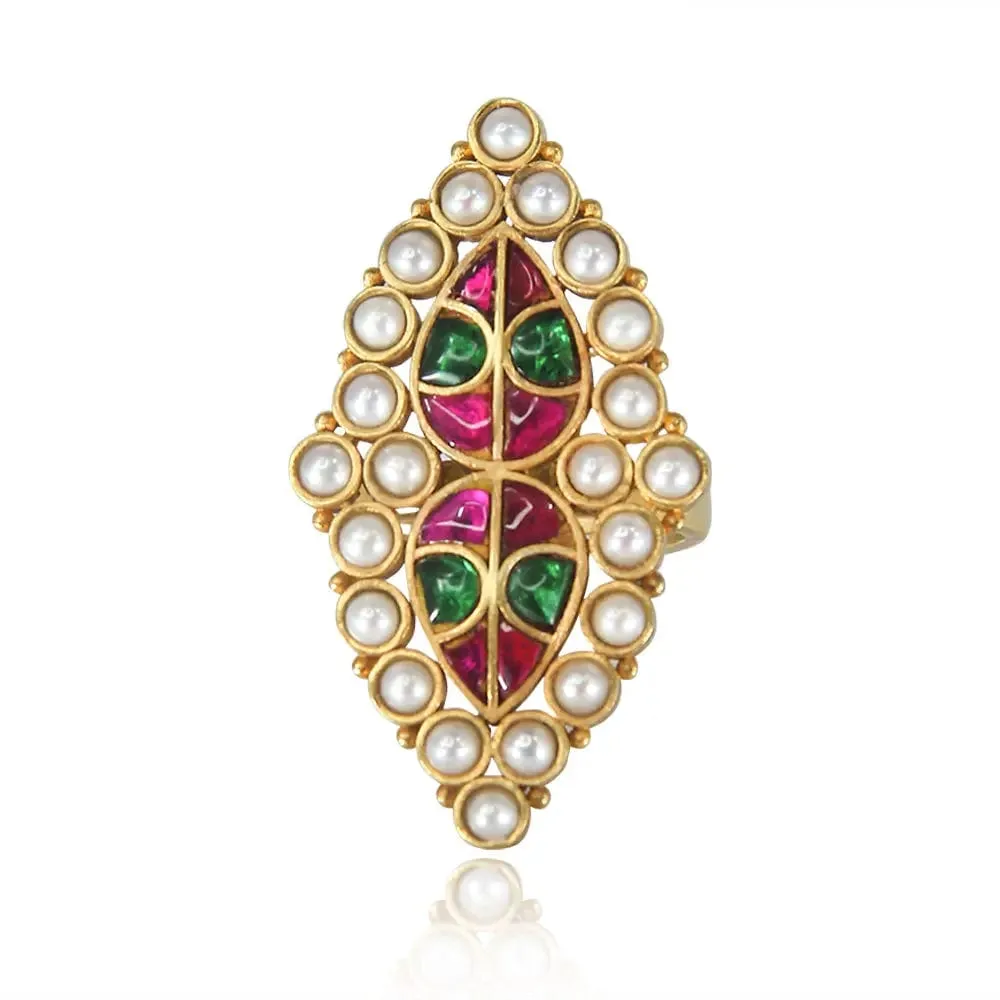 92.5 Silver Jadau Ring