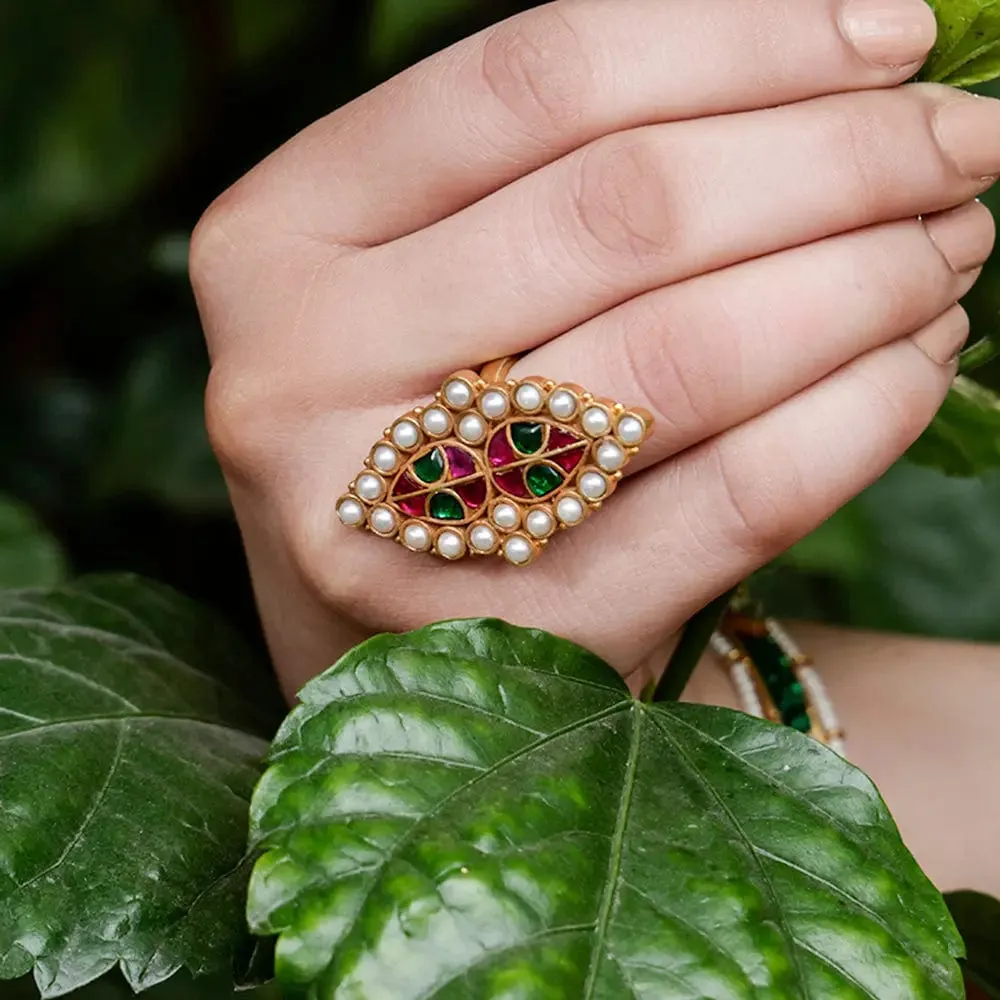 92.5 Silver Jadau Ring