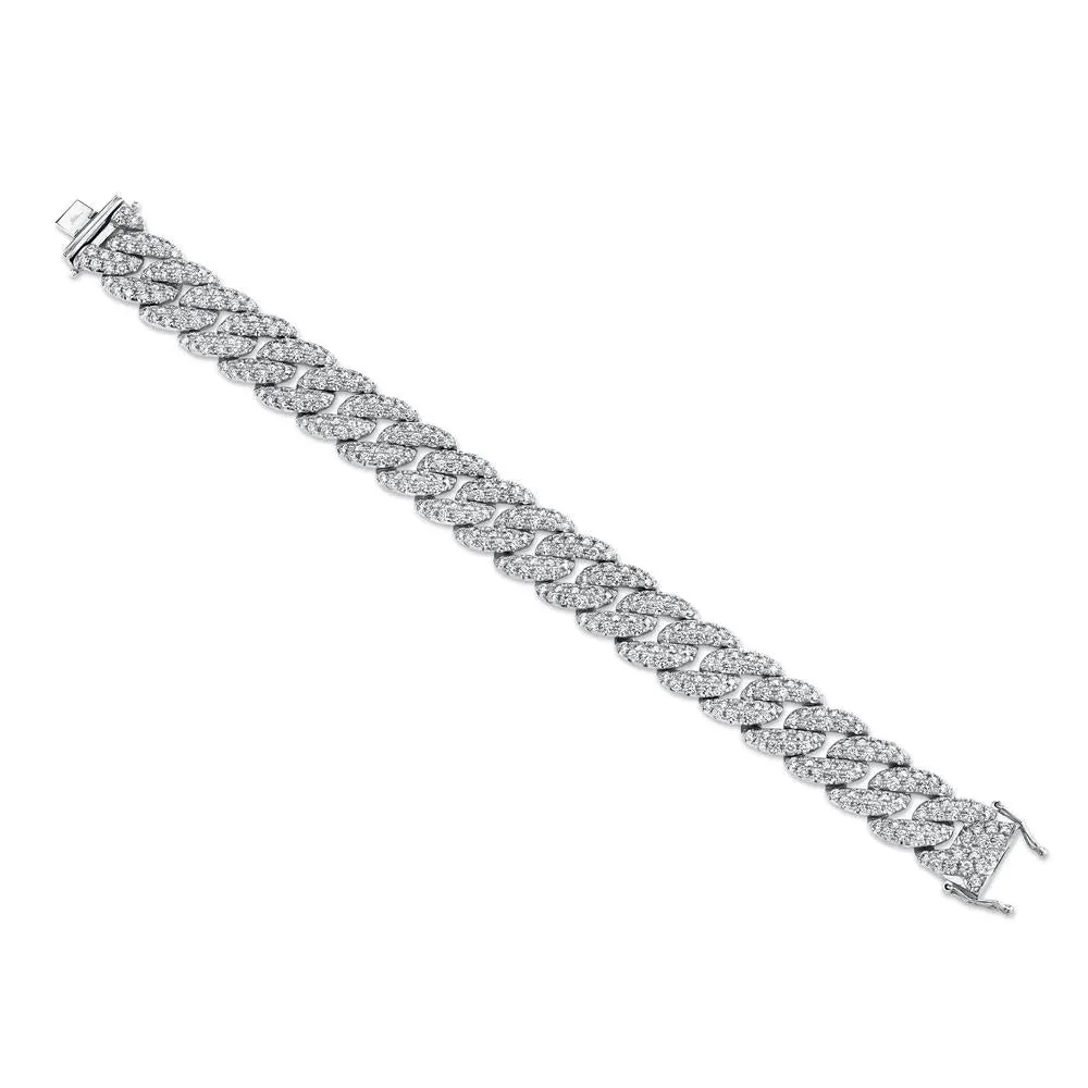 9.45ctw Diamond Pave Link Bracelet