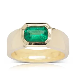 9ct Yellow Gold Emerald Ring