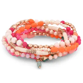 Accessorize London Women's Multi Beaded Stretch Bracelet Pack