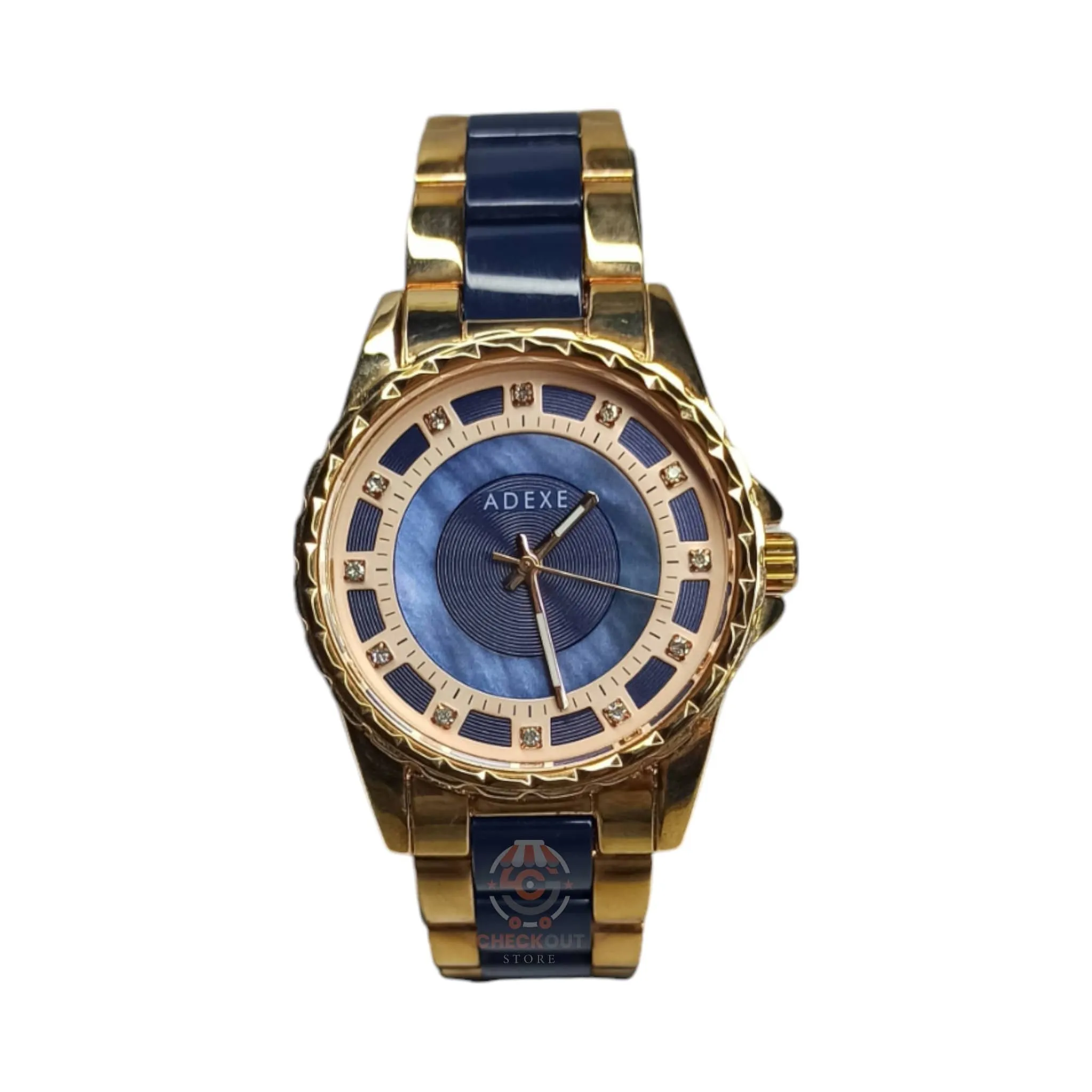 Adexe - Original - Rose Gold/Dark Blue - Quartz - Women's Watch
