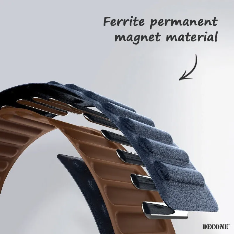 Alfalfa Green | Leather Link Magnetic Strap