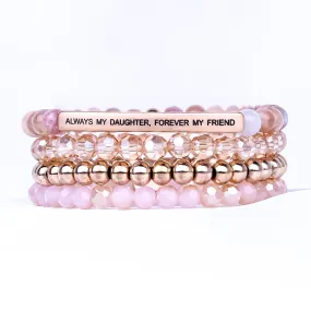 ALWAYS MY DAUGHTER 4 BRACELET GIFT SET - SUNSTONE