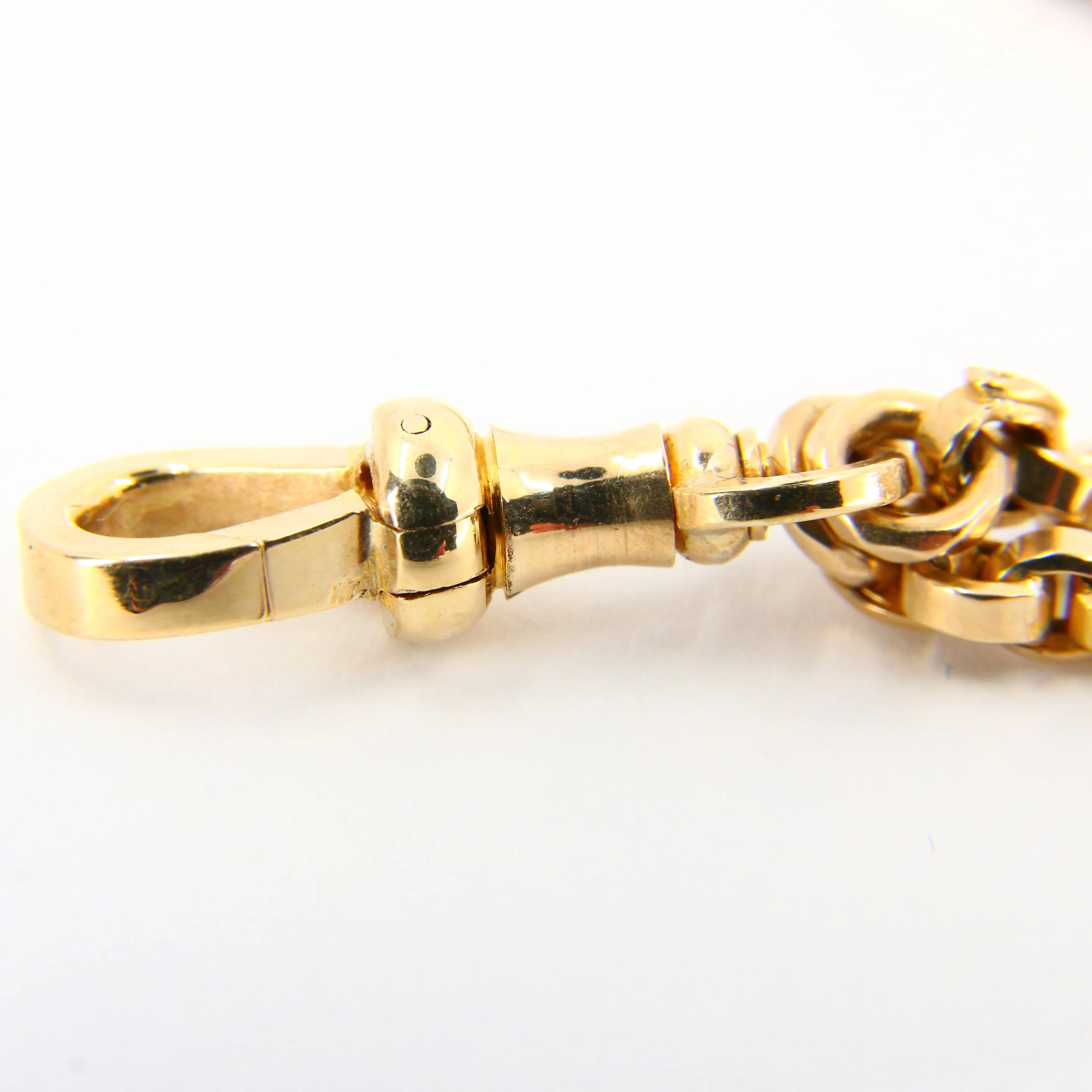 Antique 9ct Gold Necklace 9 Carat Yellow Gold Muff Chain Watch Guard Chain Gift