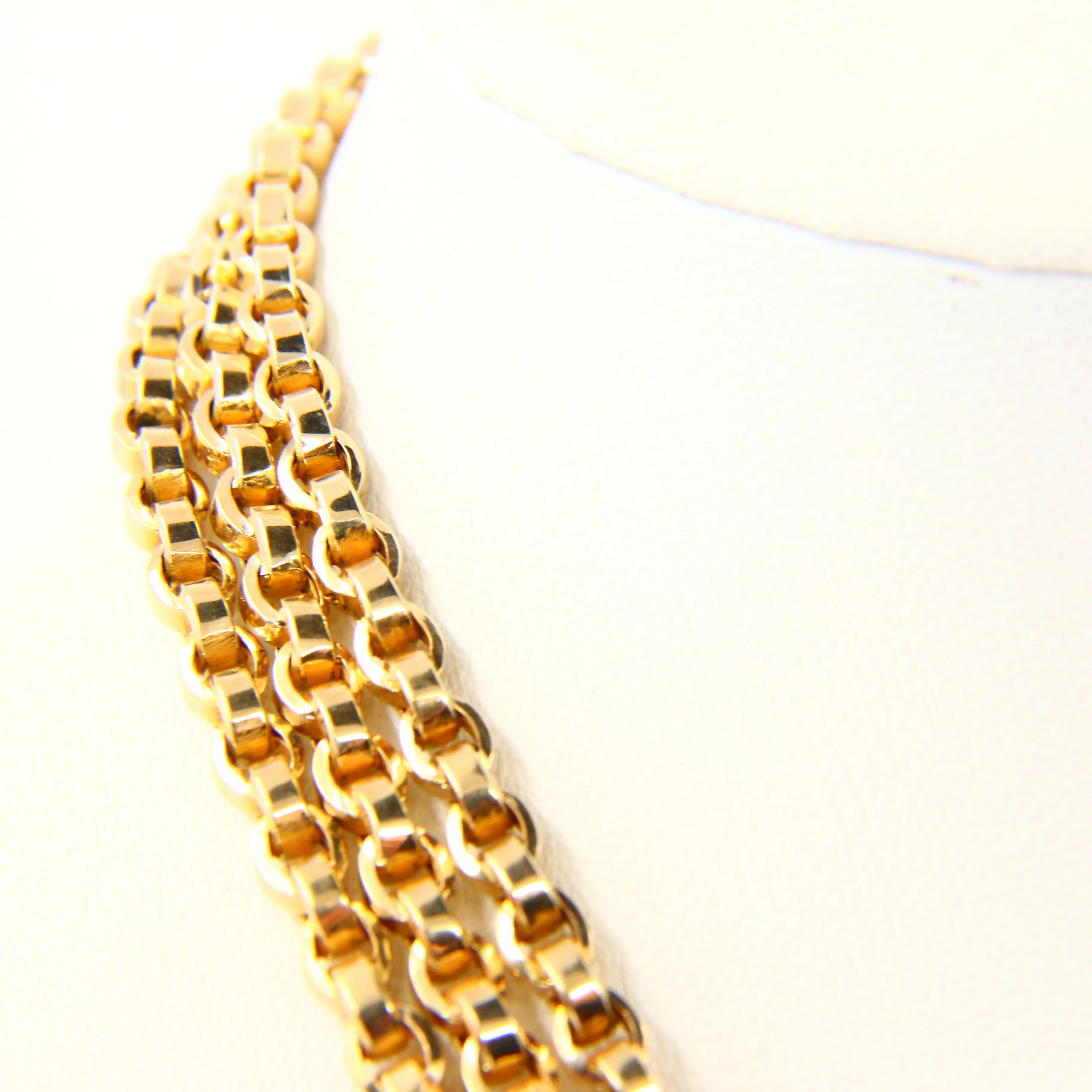 Antique 9ct Gold Necklace 9 Carat Yellow Gold Muff Chain Watch Guard Chain Gift