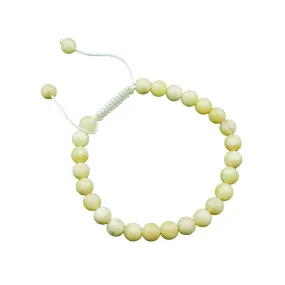 ANTIQUE BALTIC AMBER BRACELET WHITE BEADS