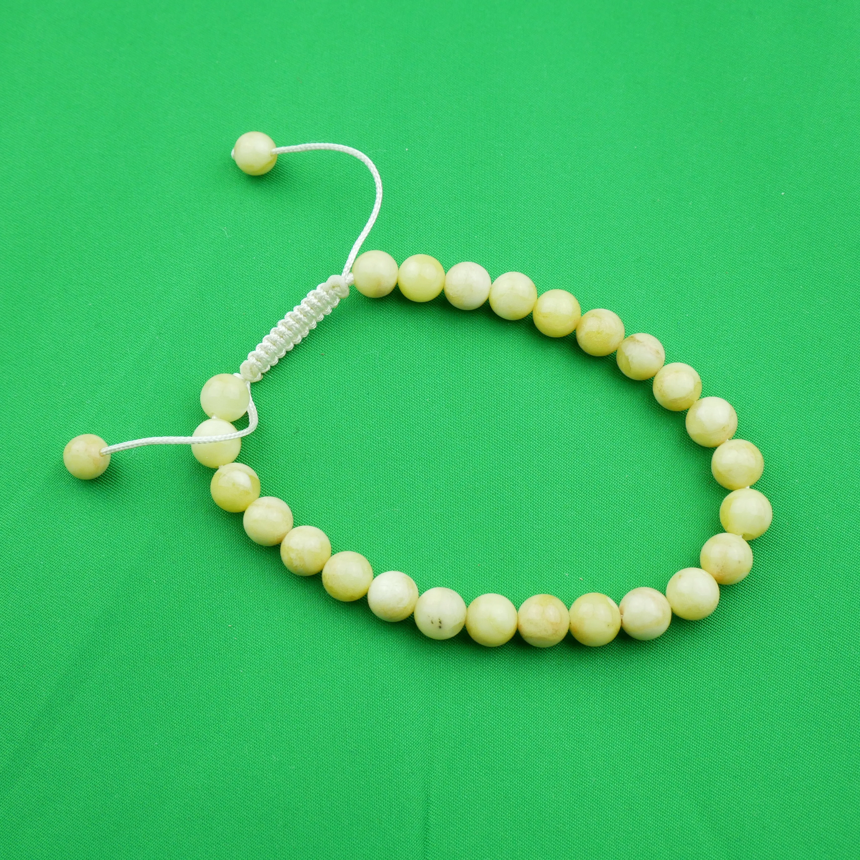 ANTIQUE BALTIC AMBER BRACELET WHITE BEADS