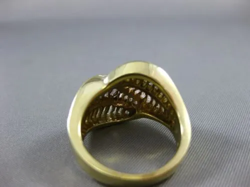 ANTIQUE WIDE 2.50CT BAGUETTE DIAMOND 18KT YELLOW GOLD COCKTAIL RING E/F #20143
