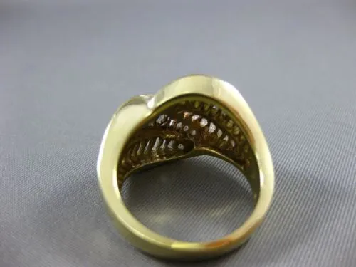 ANTIQUE WIDE 2.50CT BAGUETTE DIAMOND 18KT YELLOW GOLD COCKTAIL RING E/F #20143