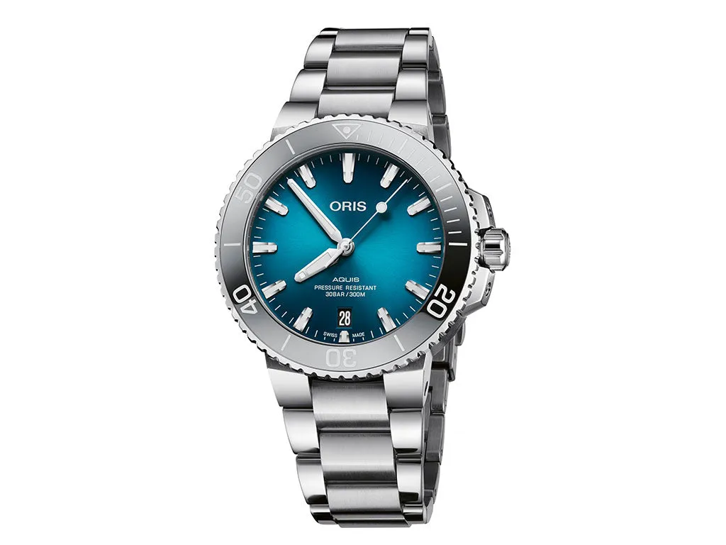 Aquis Date Coral Blue - Bracelet - 39.5mm - Ref. 01 733 7732 4155-07 8 21 05PEB