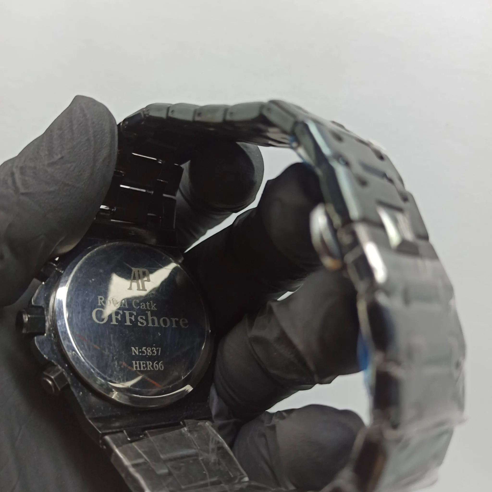AUDEMARS PIGUET (AP) - BLACK - GOOD QUALITY - ONLY DATE WORKING - MEN'S WATCH