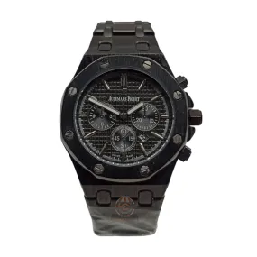 AUDEMARS PIGUET (AP) - BLACK - GOOD QUALITY - ONLY DATE WORKING - MEN'S WATCH