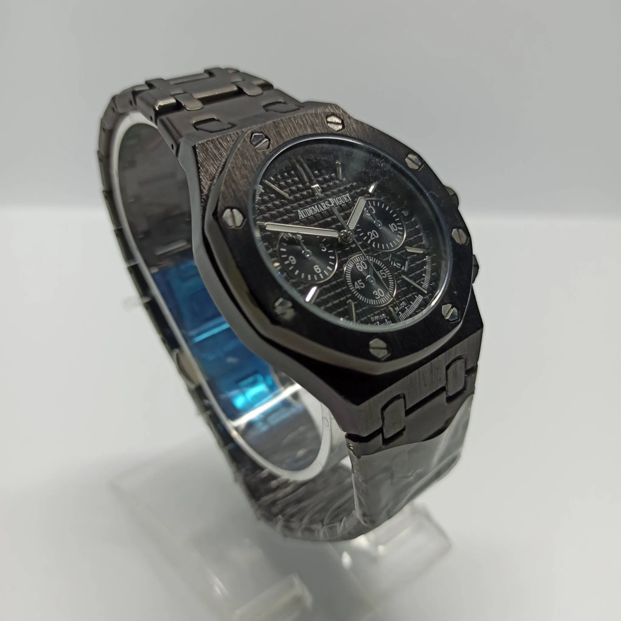 AUDEMARS PIGUET (AP) - BLACK - GOOD QUALITY - ONLY DATE WORKING - MEN'S WATCH