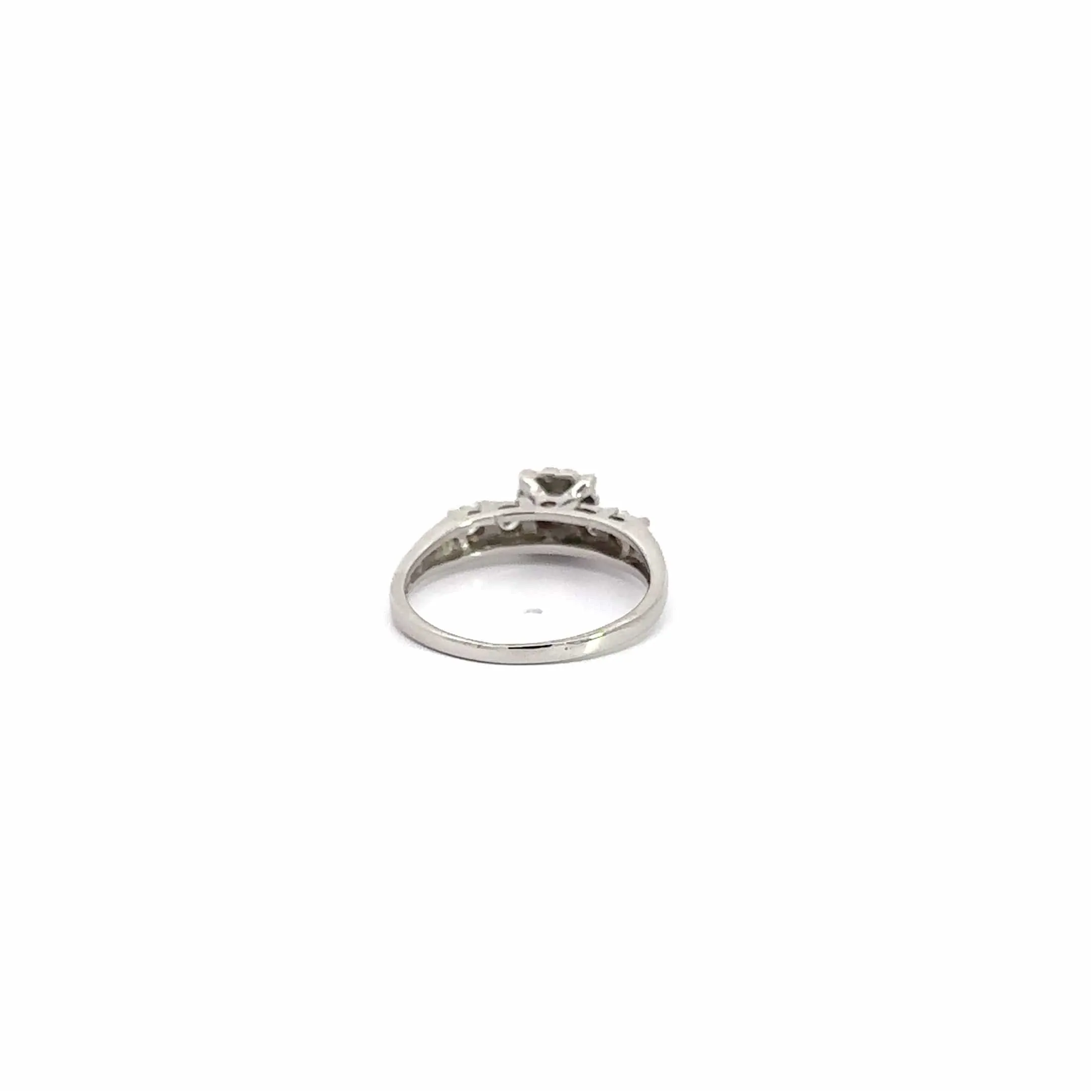 Baikalla 14k White Gold Five Diamond Engagement Ring Set