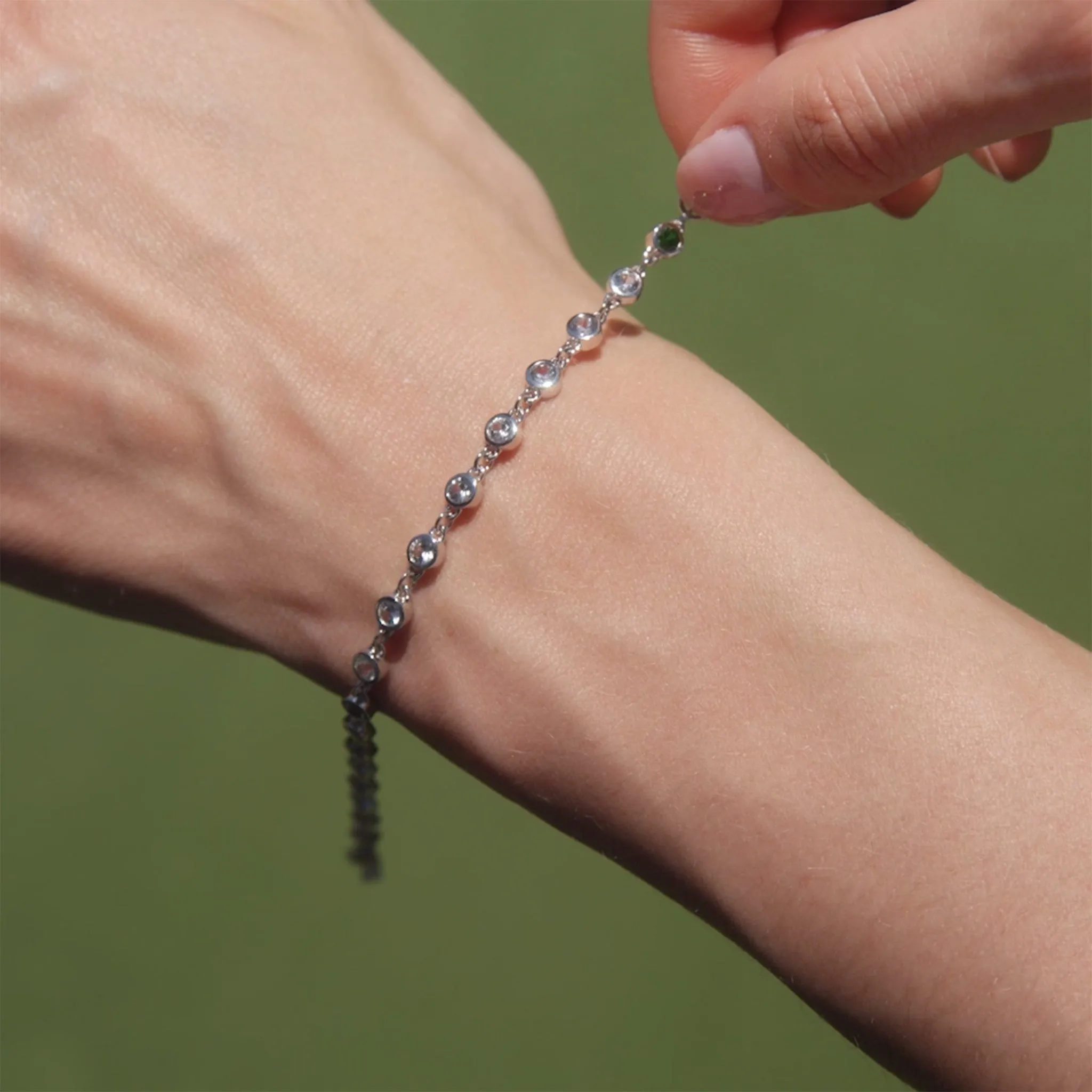 Bezel Set Sapphire Tennis Bracelet