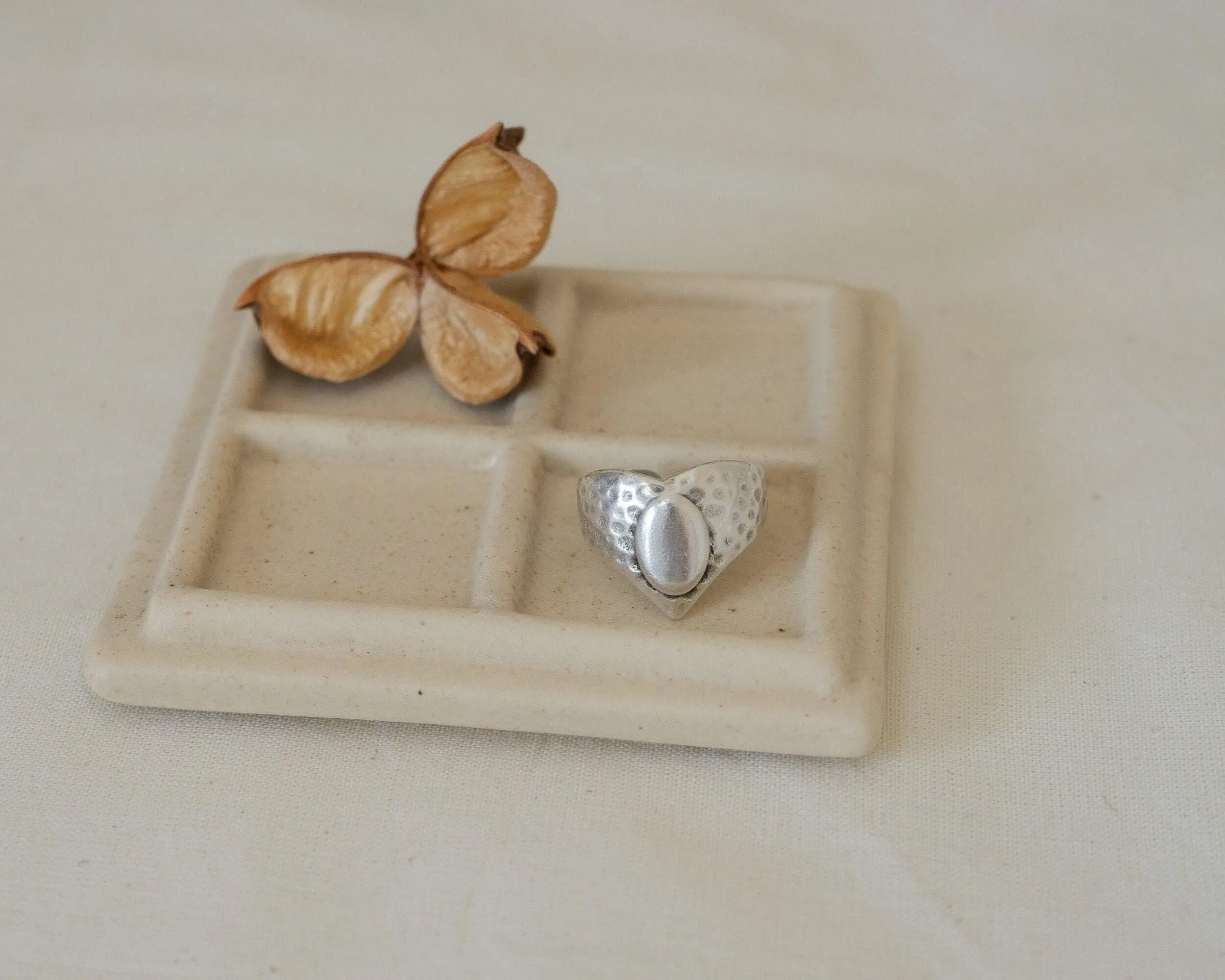 Big Hammered Silver Ethnic Ring