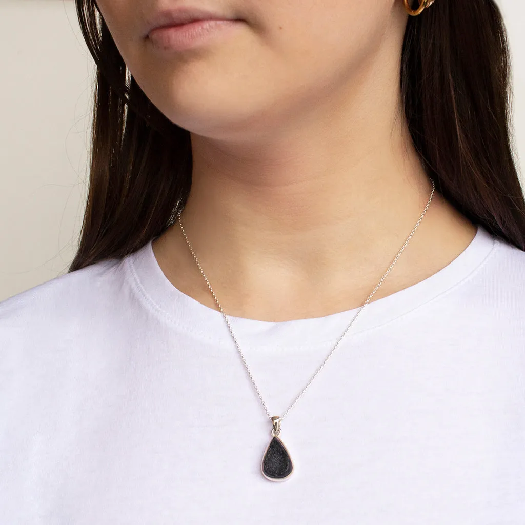 Black Onyx Druzy Necklace