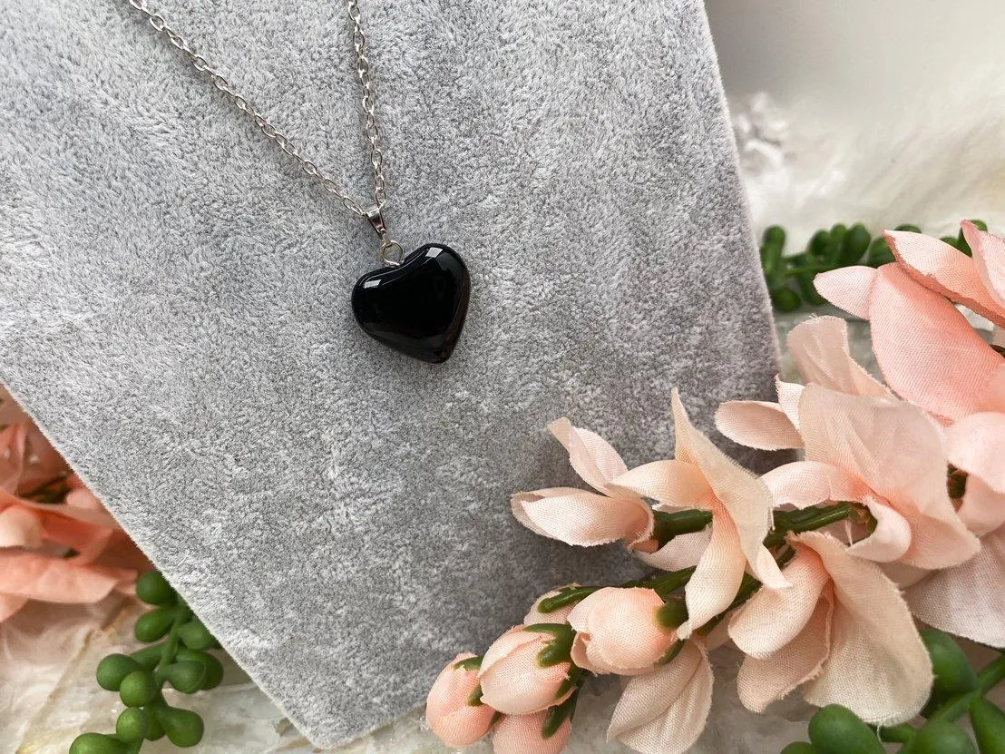 Black Onyx Heart Necklace