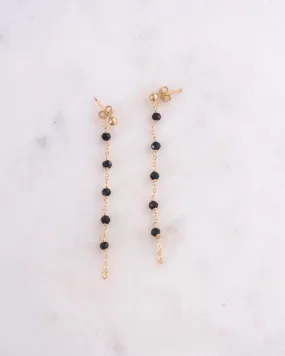 Black Onyx Swaggy Earrings