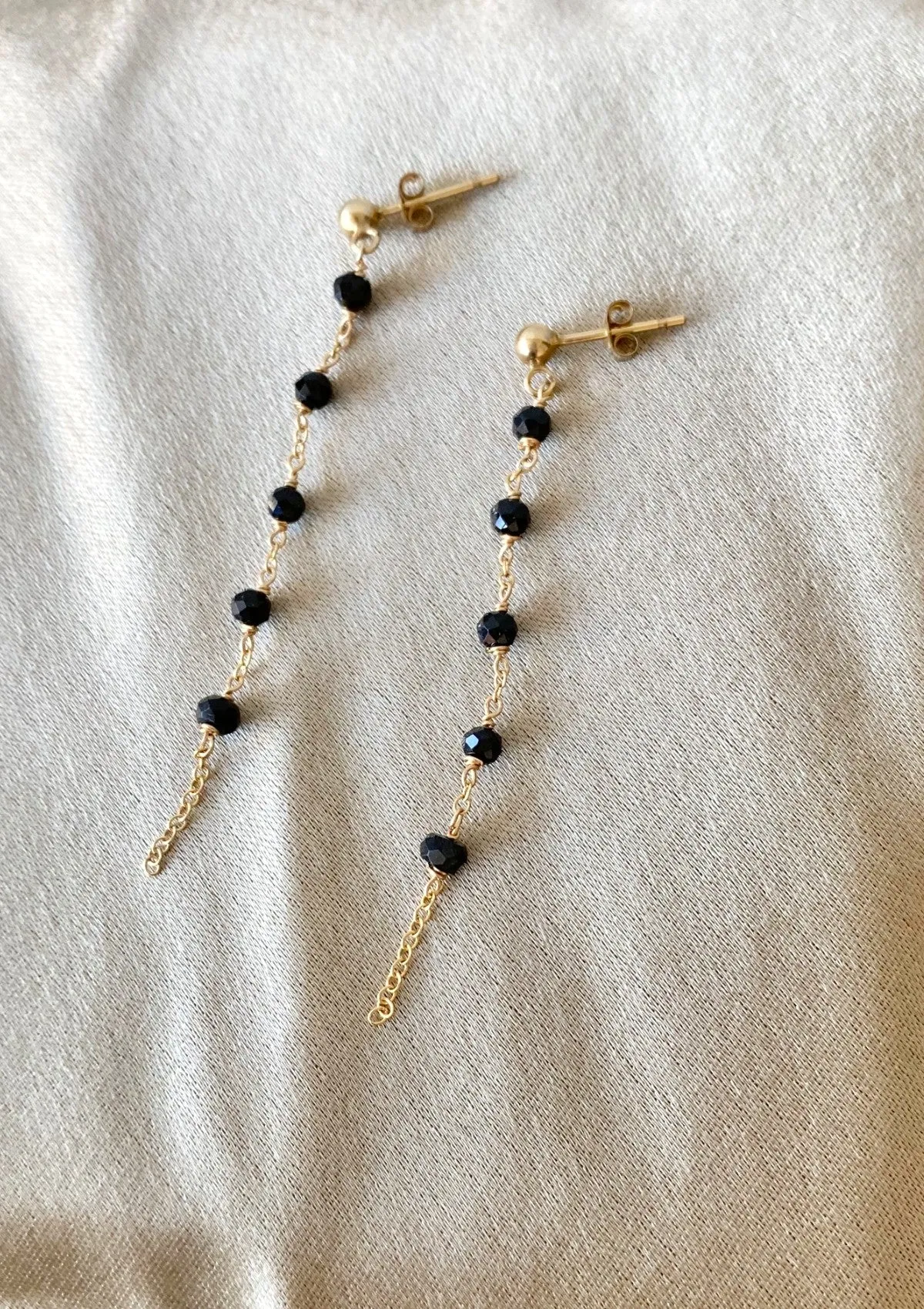Black Onyx Swaggy Earrings
