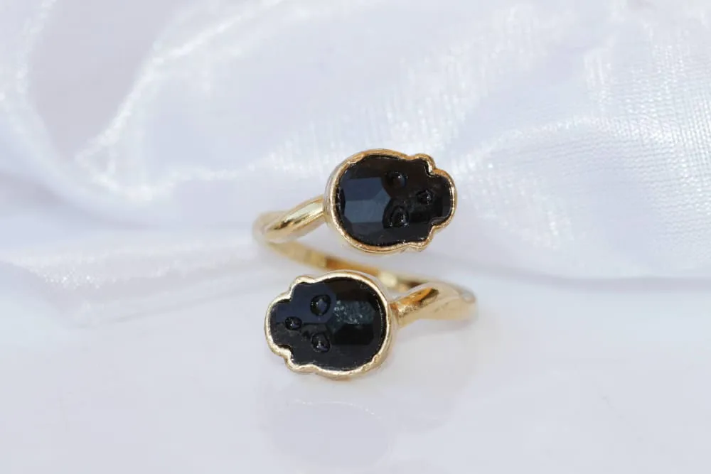 BLACK SKULL RING