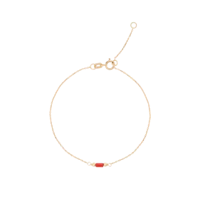 Blood Coral Bracelet 14K