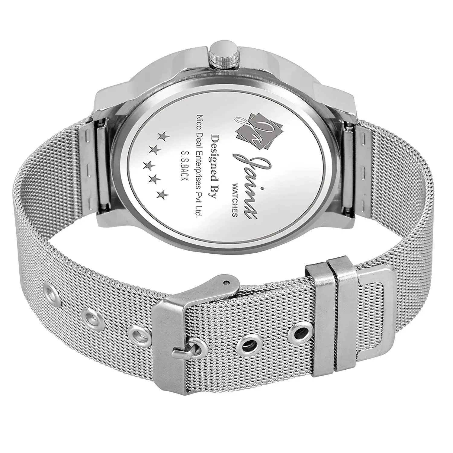 Blue Day & Date Function Dial Steel Mesh Chain Analog Watch - For Men JM7119