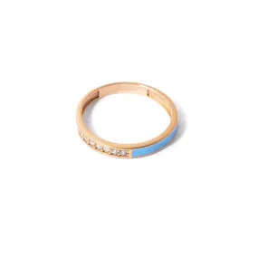 Blue Diamond Enamel Ring