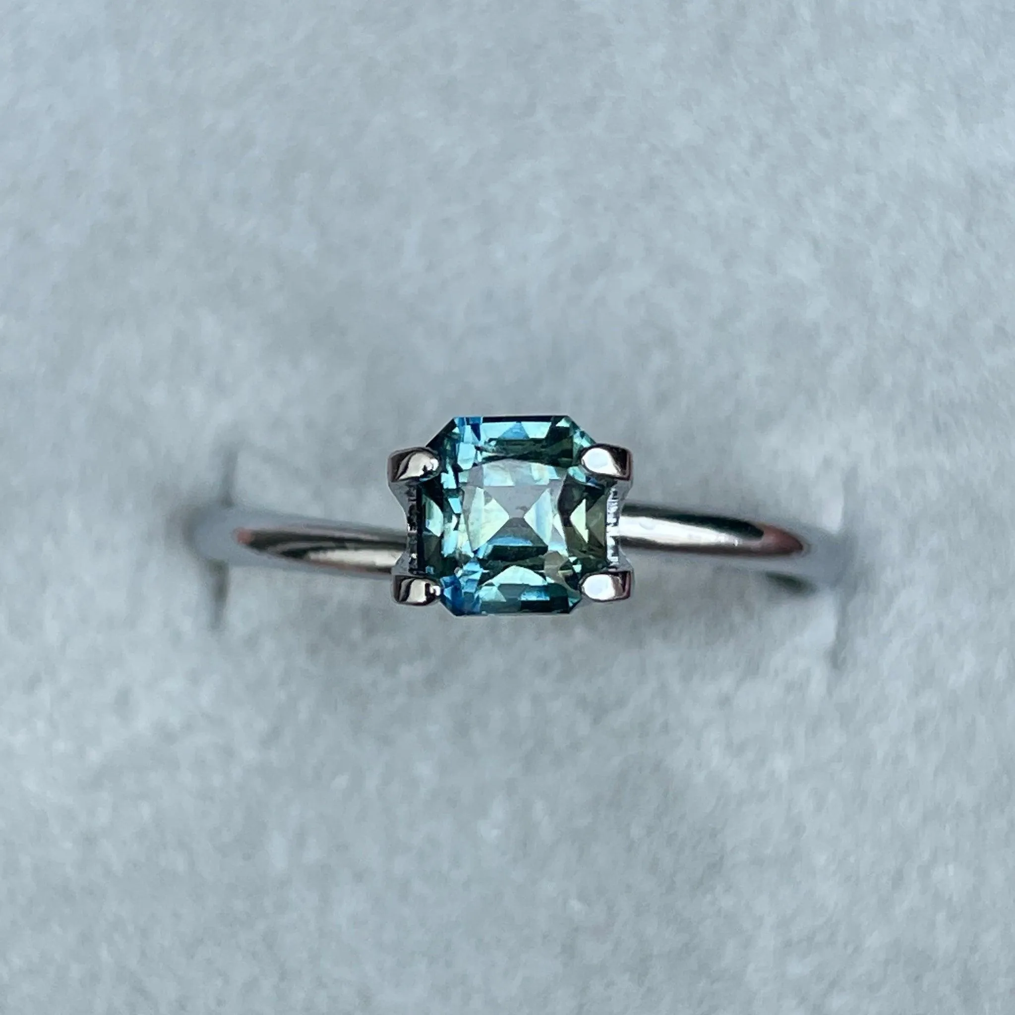 Blue-Green Sapphire From Madagascar 1.13 crt