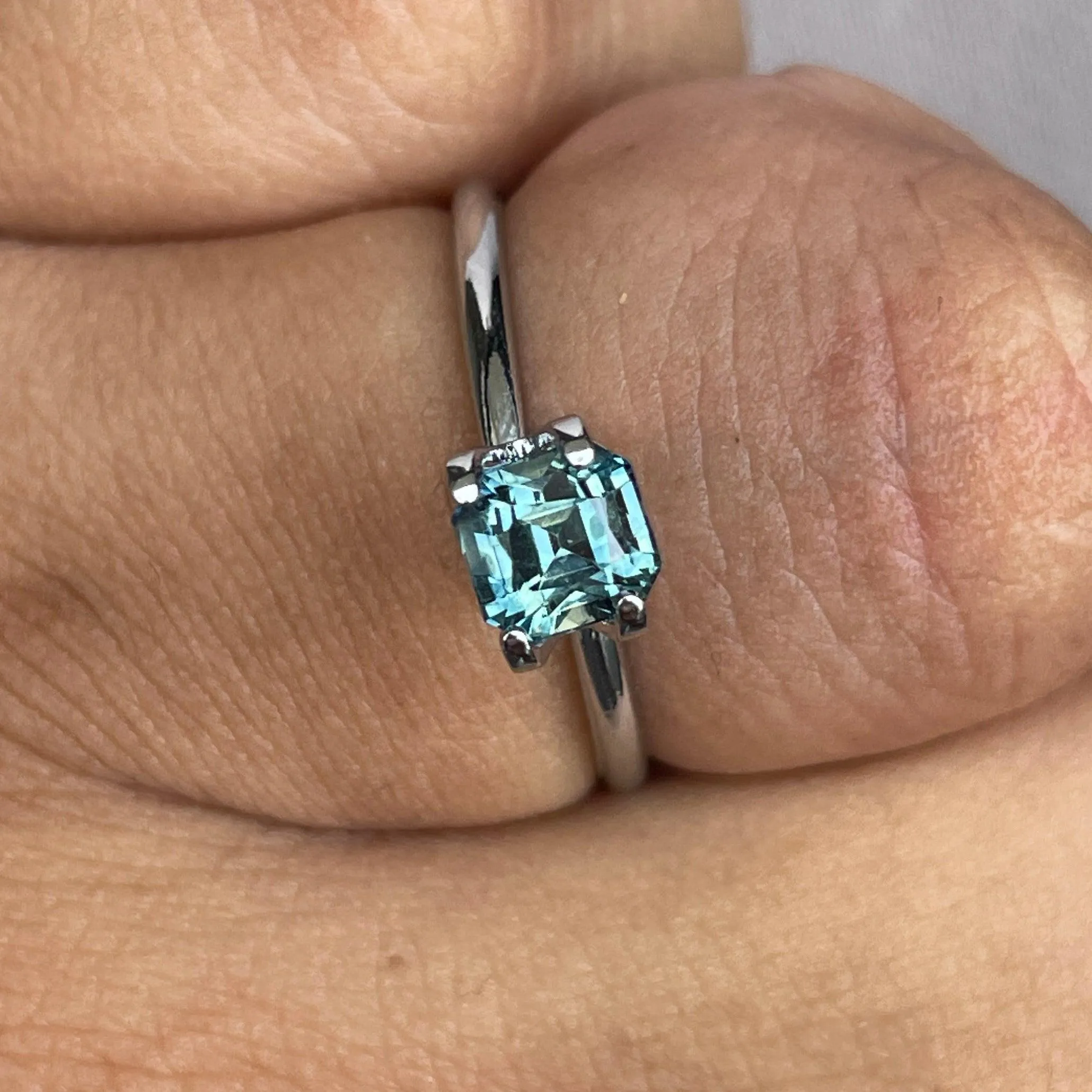 Blue-Green Sapphire From Madagascar 1.13 crt