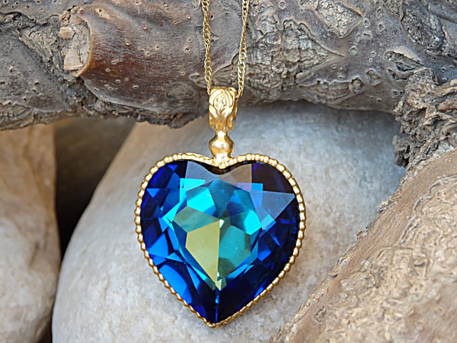 Blue Royal Heart Shaped Ring