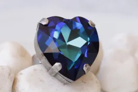 Blue Royal Heart Shaped Ring